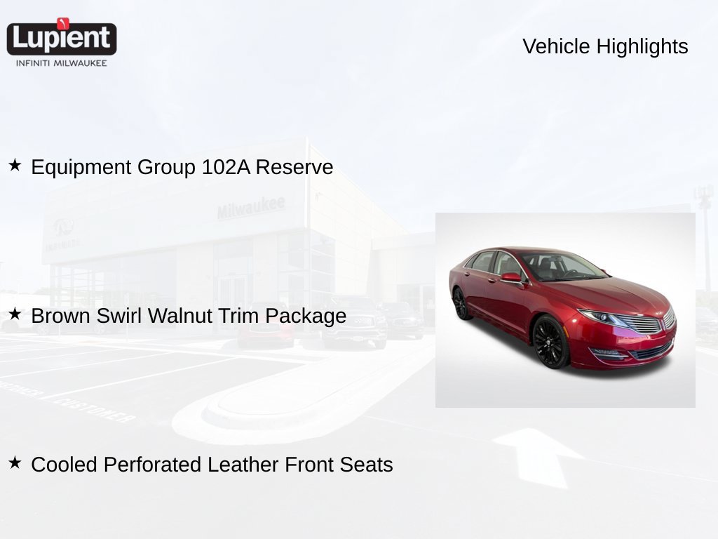 Used 2014 Lincoln MKZ AWD w/ Equipment Group 102A Reserve image 2