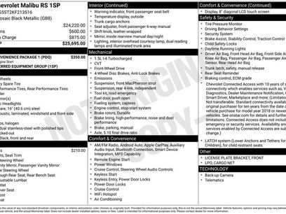 Used 2019 Chevrolet Malibu RS w/ LPO, Convenience Package 1