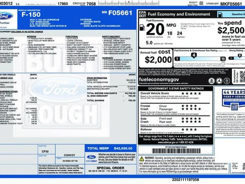 Used 2021 Ford F150 XL w/ Equipment Group 101A High AWD/4WD image 6