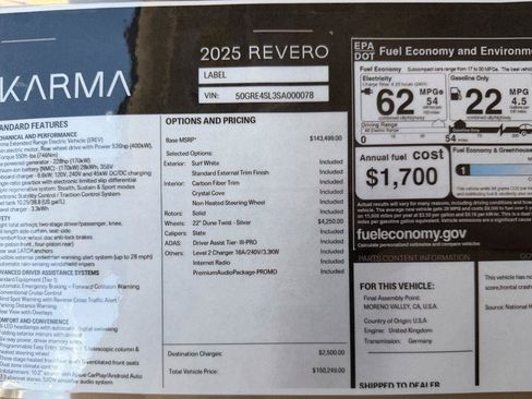 New 2025 Karma Revero Luxury RWD image 50