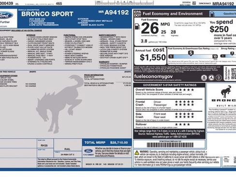 Used 2021 Ford Bronco Sport AWD/4WD image 5