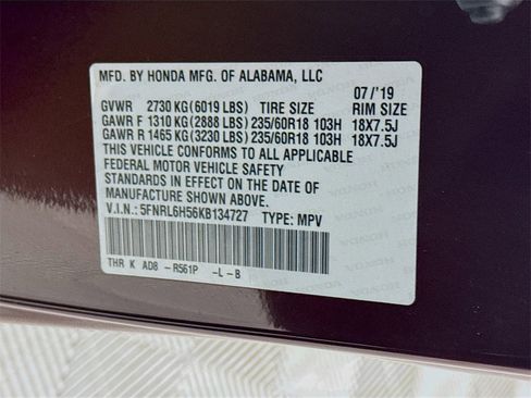 Used 2019 Honda Odyssey EX image 35