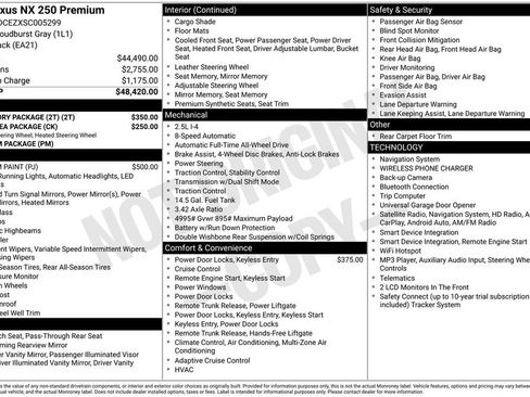 Used 2025 Lexus NX 250 AWD w/ Accessory Package (2T) image 2