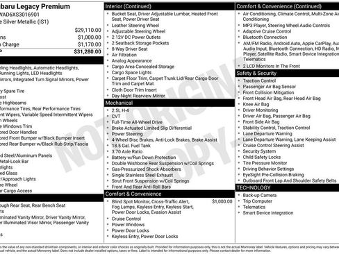 Used 2025 Subaru Legacy Premium image 40
