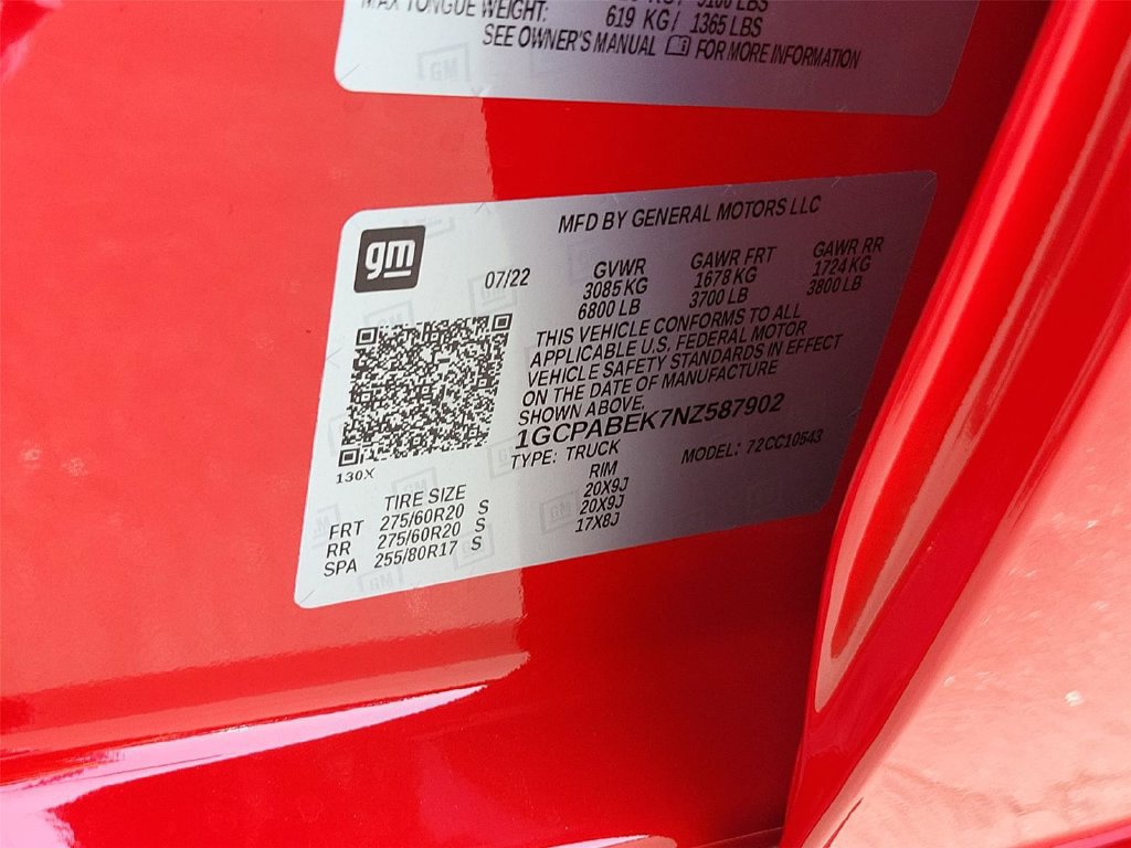 Used 2022 Chevrolet Silverado 1500 Custom RWD image 24