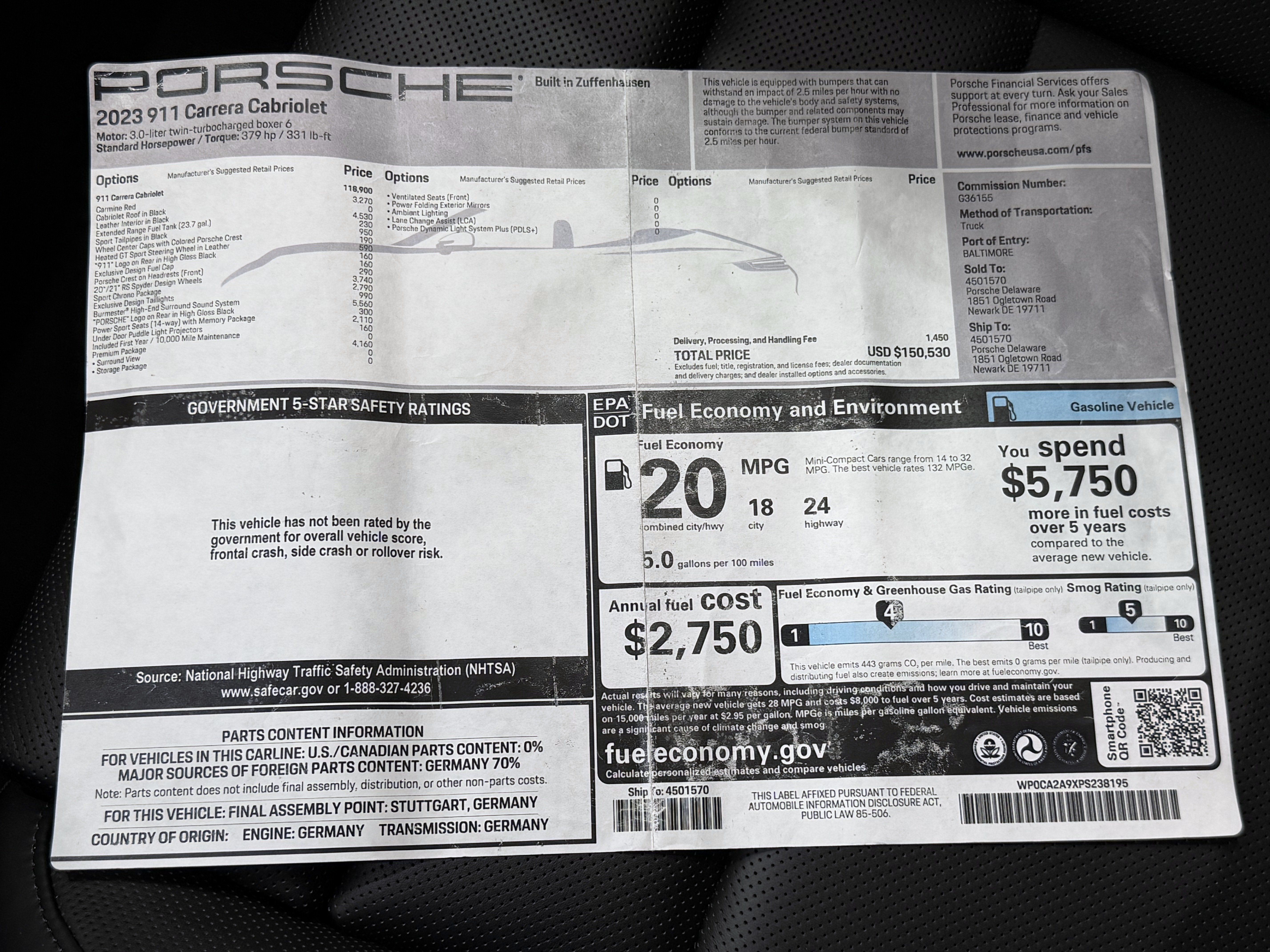 Certified 2023 Porsche 911 Carrera RWD image 60