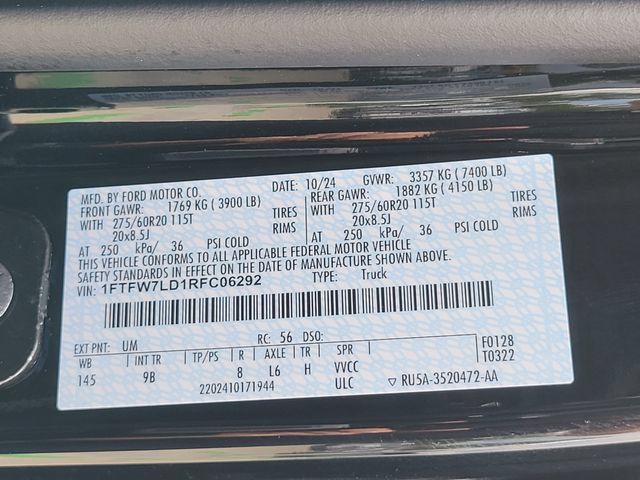 Certified 2024 Ford F150 Platinum w/ Equipment Group 702A High AWD/4WD image 17