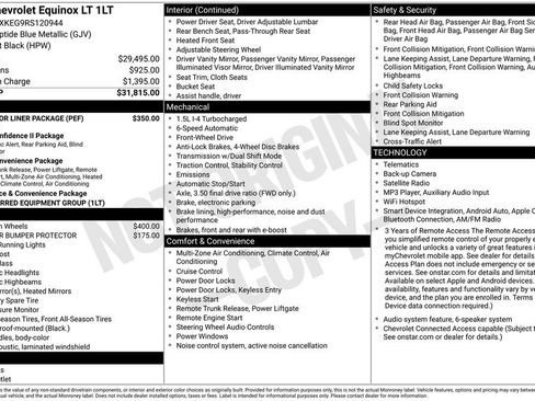 Used 2024 Chevrolet Equinox LT w/ LPO, Floor Liner Package FWD image 10