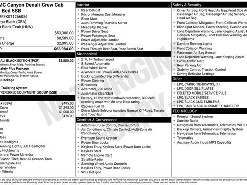New 2026 GMC Canyon Denali w/ LPO, Denali Black Edition AWD/4WD image 4