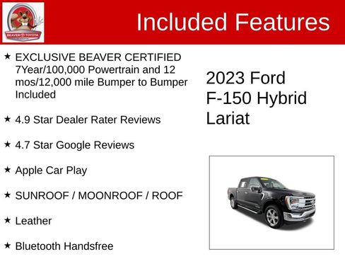 Used 2023 Ford F150 Lariat w/ Equipment Group 502A High AWD/4WD image 4