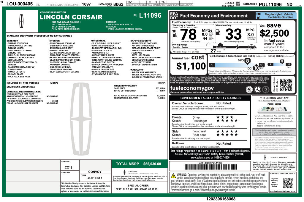 Used 2023 Lincoln Corsair Grand Touring AWD/4WD image 3