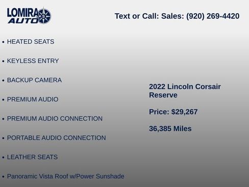 Used 2022 Lincoln Corsair Reserve AWD/4WD image 9