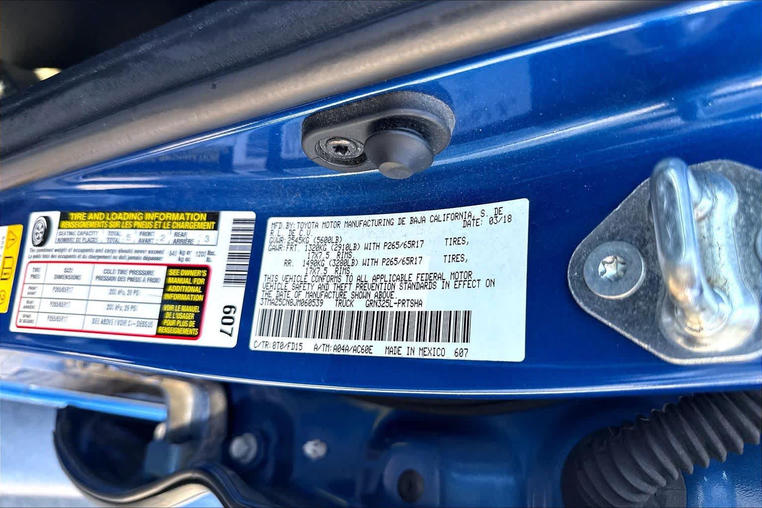 Used 2018 Toyota Tacoma TRD Sport w/ Technology Package RWD image 34