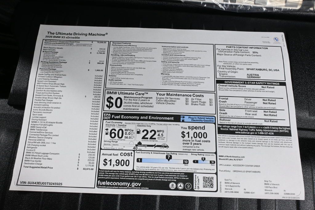 Used 2026 BMW X5 xDrive50e w/ M Sport Package AWD/4WD image 39