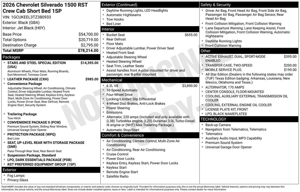 New 2026 Chevrolet Silverado 1500 RST AWD/4WD image 17