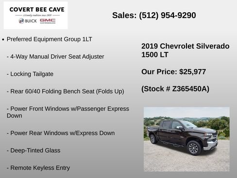 Used 2019 Chevrolet Silverado 1500 LT w/ Texas Edition RWD image 6