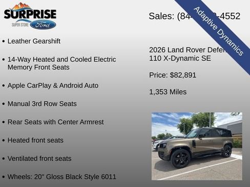 Used 2026 Land Rover Defender 110 X-Dynamic SE AWD/4WD image 23