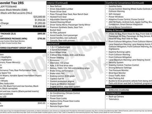 New 2026 Chevrolet Trax RS w/ Sunroof Package image 2