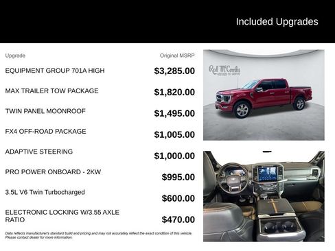 Used 2021 Ford F150 Platinum w/ Equipment Group 701A High AWD/4WD image 5