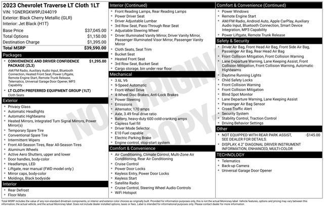 Used 2023 Chevrolet Traverse LT FWD image 32
