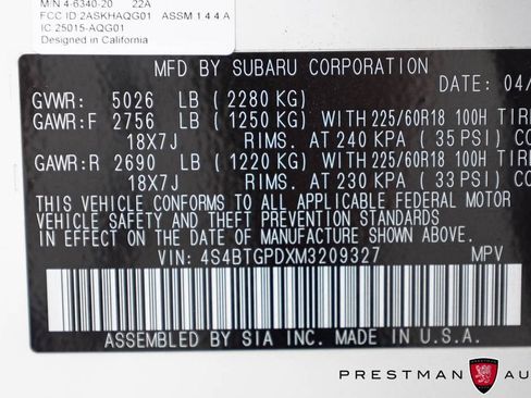 Used 2021 Subaru Outback Touring XT AWD/4WD image 47