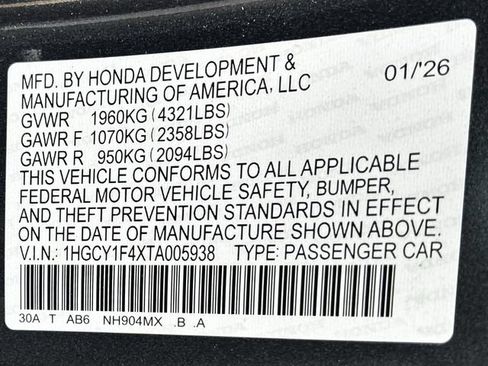 Used 2026 Honda Accord SE image 32
