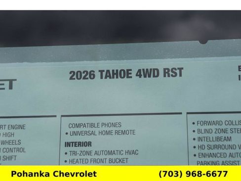 New 2026 Chevrolet Tahoe RST w/ Comfort Package AWD/4WD image 33