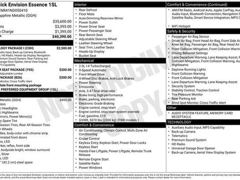 Used 2022 Buick Envision Essence w/ Technology Package I FWD image 16