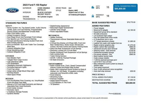 Used 2023 Ford F150 Raptor image 55