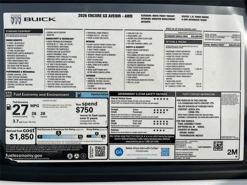 New 2026 Buick Encore GX Avenir w/ Avenir Technology Package image 21