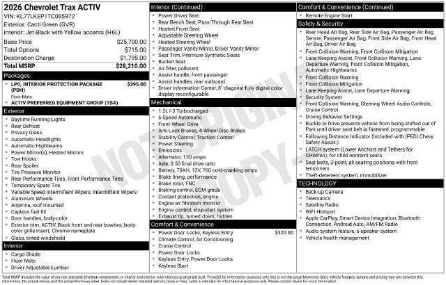 Used 2026 Chevrolet Trax ACTIV FWD image 6
