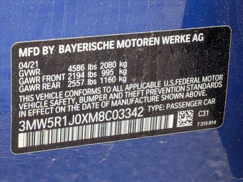 Used 2021 BMW 330i Sedan w/ M Sport Package RWD image 18