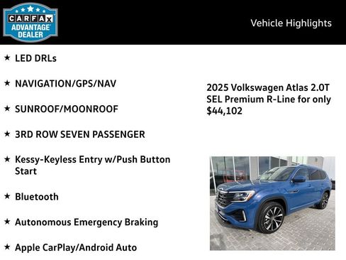 Certified 2025 Volkswagen Atlas SEL Premium R-Line image 4