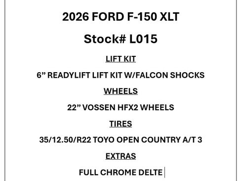 Used 2026 Ford F150 XLT w/ Equipment Group 303A High AWD/4WD image 2