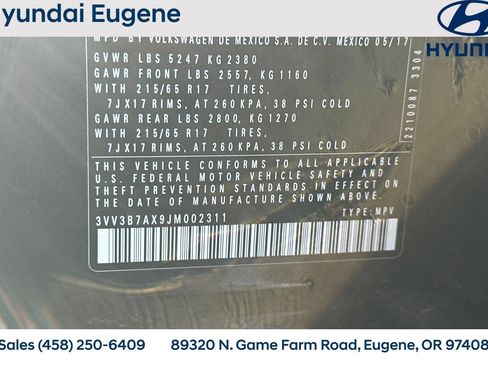 Used 2018 Volkswagen Tiguan SE FWD image 39