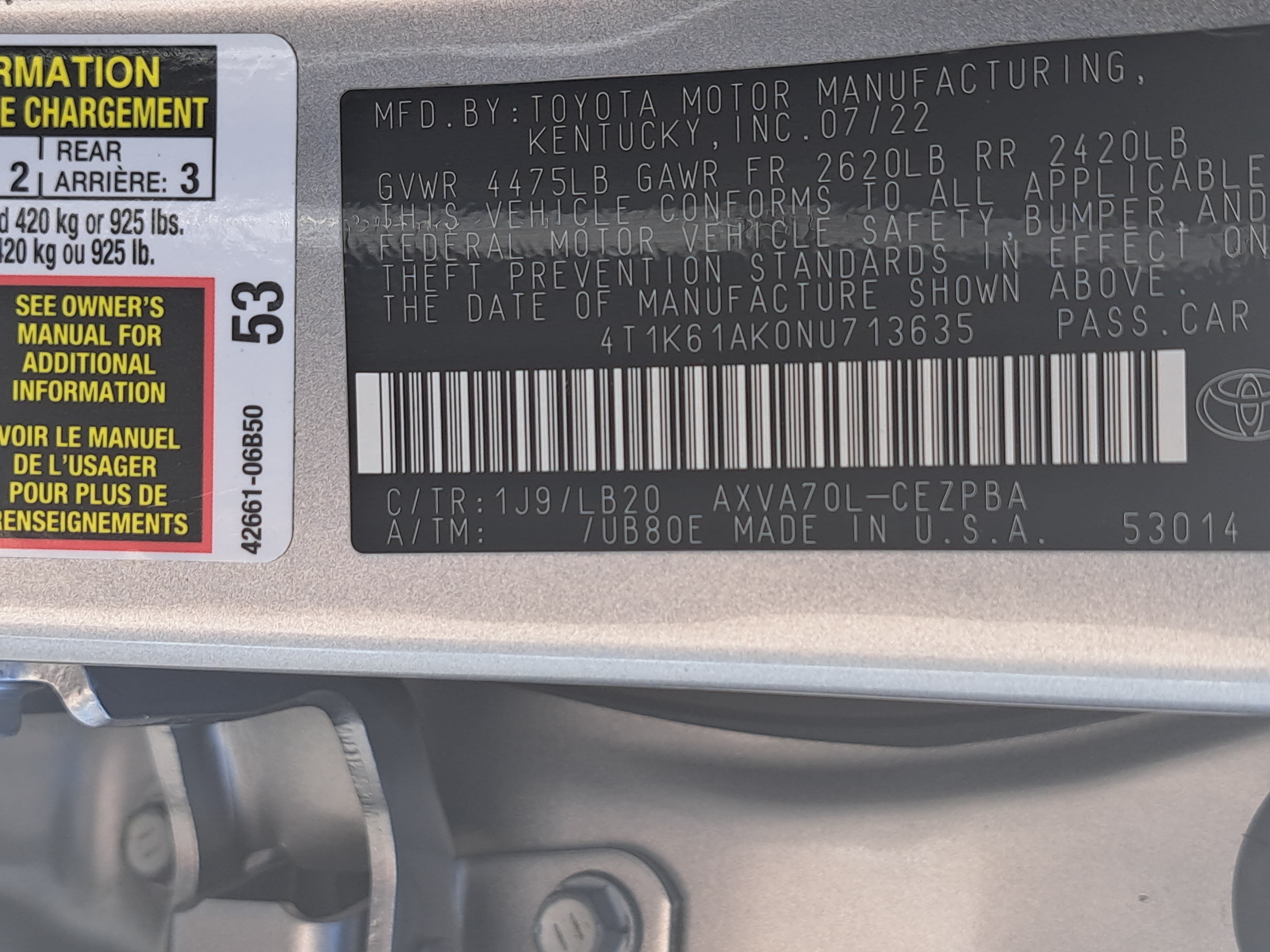 Used 2022 Toyota Camry XSE FWD image 35