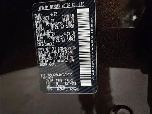 Used 2022 Nissan Armada SL w/ Captain's Chairs Package RWD image 25