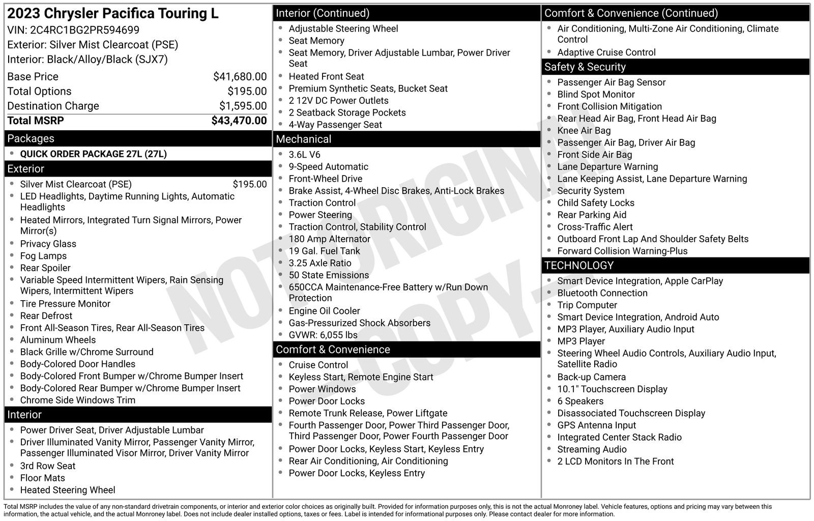 Certified 2023 Chrysler Pacifica Touring-L FWD image 32