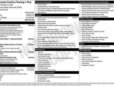 Used 2020 Chrysler Pacifica Touring-L Plus image 9