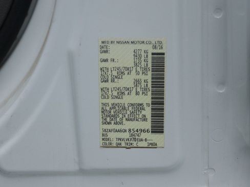 Used 2016 Nissan NV 3500 SL image 36