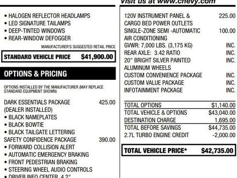 Certified 2021 Chevrolet Silverado 1500 Custom w/ LPO, Dark Essentials Package AWD/4WD image 2