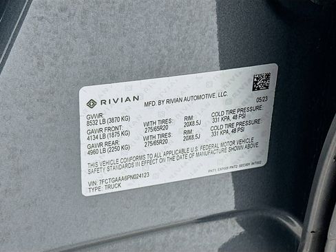Used 2023 Rivian R1T Adventure AWD/4WD image 35