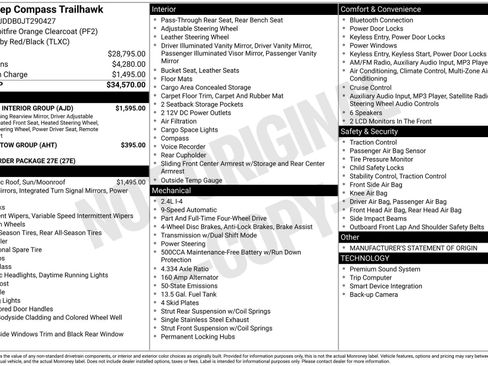 Used 2018 Jeep Compass Trailhawk w/ Leather Interior Group image 4