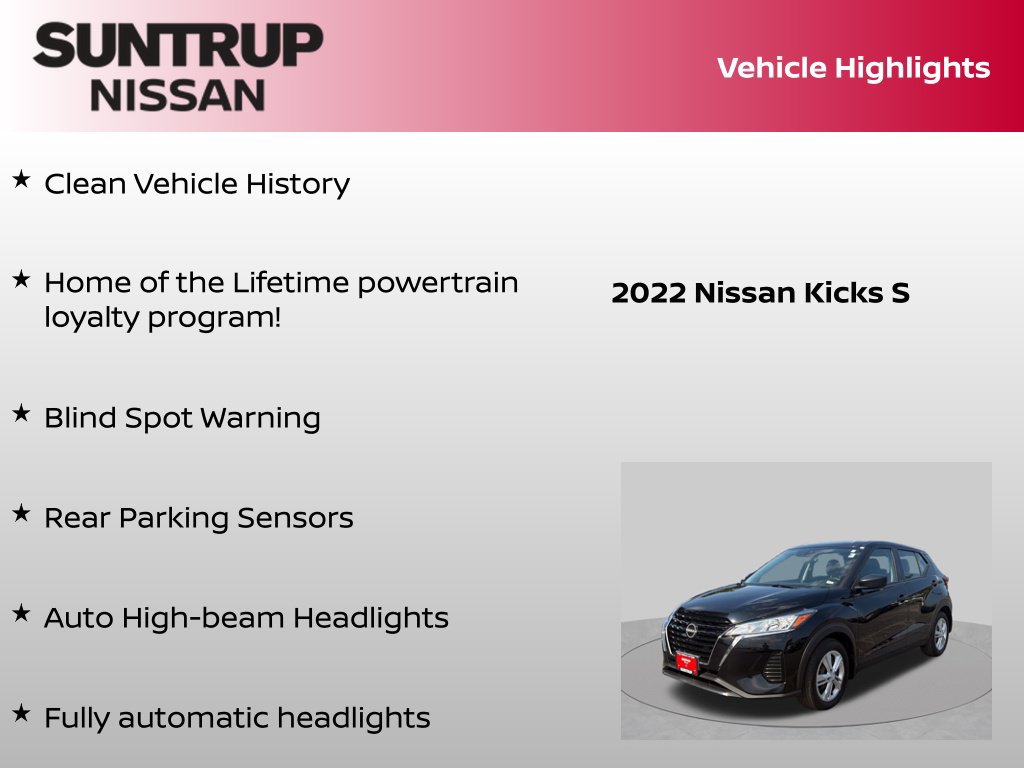 Certified 2022 Nissan Kicks S FWD image 8