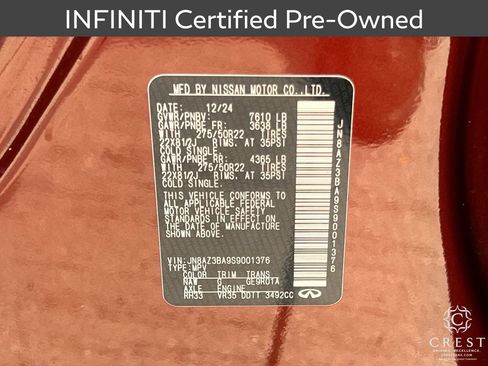 Certified 2025 INFINITI QX80 Luxe w/ Cargo Package RWD image 31