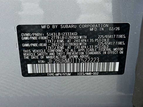 New 2026 Subaru Outback Wilderness AWD/4WD image 31