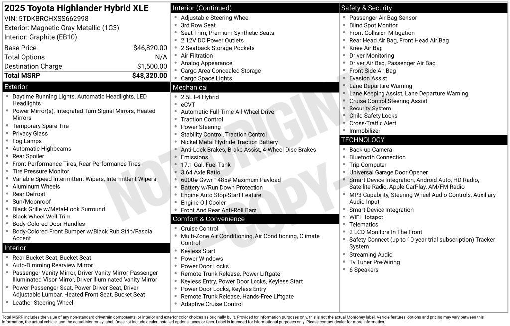 Used 2025 Toyota Highlander XLE AWD/4WD image 4