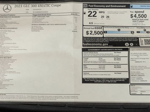 Used 2023 Mercedes-Benz GLC 300 4MATIC Coupe image 48