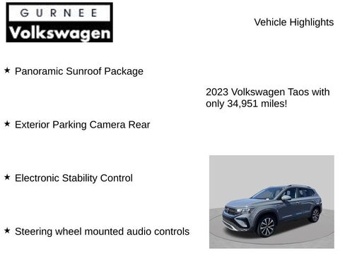 Used 2023 Volkswagen Taos SE w/ Panoramic Sunroof Package AWD/4WD image 8