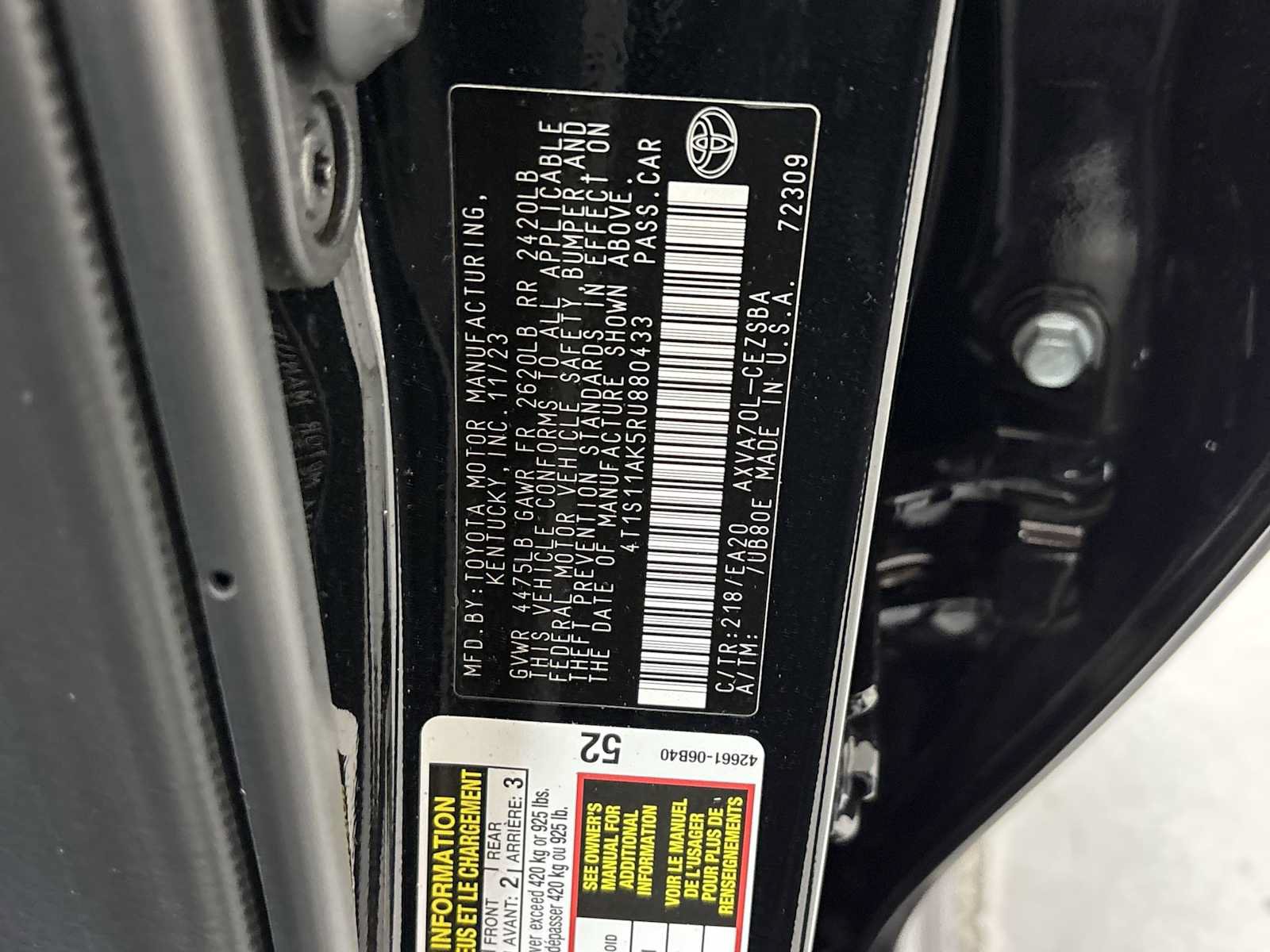 Certified 2024 Toyota Camry SE w/ Audio Upgrade Package FWD image 11